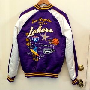 Rare! NBA Lakers Black Label Starter Jacket - Urban Outfitters